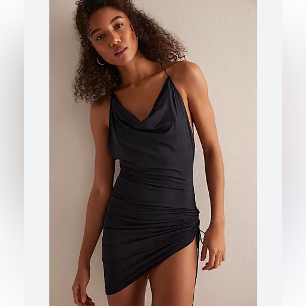 Free People Made You Look Black Slip Dress